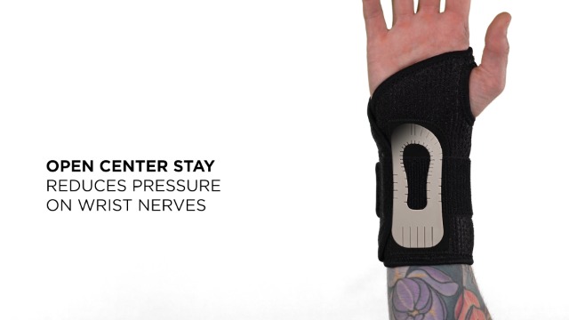 Image of Ergodyne ProFlex 4015 Wrist Brace, Splint Open Stay for Structured Wrist Support, Adjustable Double Strap