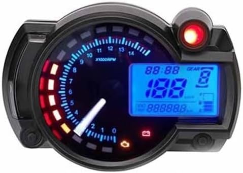 Mechanical Dual Odometer Gauge 9-16V Motorcycle Colors LED Tachometer Digital Odometer Guage 15000 R/min 99999.9km Gauge