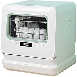 XUERUIGANG Vaatwasmachine, draagbare vaatwasser met luchtdrogende functie, 5 wasprogramma’s + fruit- en groentewassen…