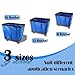 Metrixpio Industrial Laundry Cart Blue Vinyl Nylon 8 Bushel Truck,Dirty Clothes Hamper for Home & Hotel