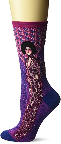Hot Sox Women's Artist Series Crew Socks | Portrait Of Emilie Floge, Dark Blue, Shoe Size: 4-10