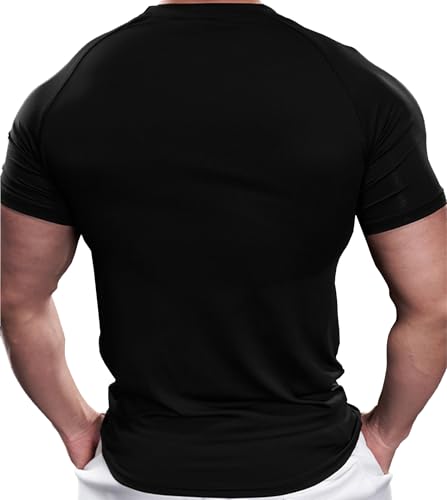 Fioboc Compression Shirts for Men Active Crew Neck Tee Moisture Wicking Quick Dry Mens Workout Shirts S-4XL3