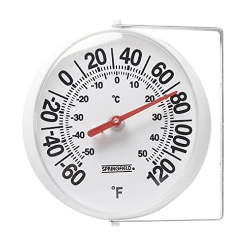 Springfield Big and Bold Thermometer with Mounting Bracket, Indoor Outdoor Thermometer, Easy to Read...