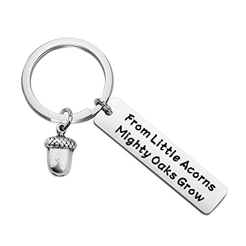 Zuo Bao Teacher Appreciation Gift from Little Acorns Mighty Oaks Grow Acorn Keychain Teachers Day Gift