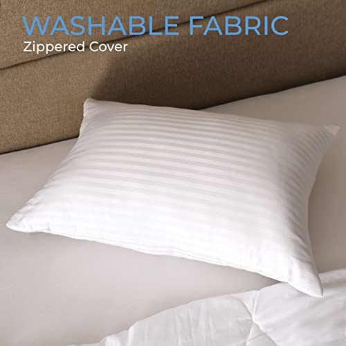 Lb Laura Benasse Live The Design EVS_QUEEN_LUX_STRP_PLW_10PK Luxury Queen Pillows 10 Pack, Pillows For Sleeping With Cotton Cover, Hotel Pillows In Bulk Or Side Back & Stomach Sleepers thumb #6