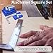 Machinist Square Set 2, 3, 4, 6 Inch, Atarvana Mechanical Steel High Precision Squares, Harden Carbon Steel, 90 Degree Wide Base, L-Type Right Angle Ruler Tool for Woodworking