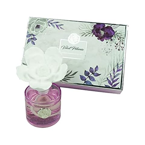 Pretty Valley Home Ceramic Flower Fragrance Diffuser 100ml Velvet Petunia Cover