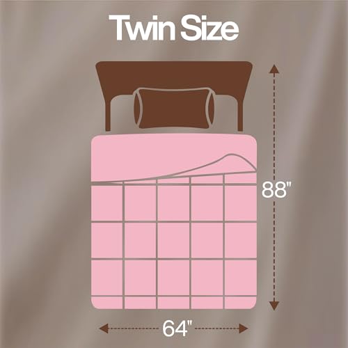 Image of Utopia Bedding Twin Comforter Duvet Insert, Quilted Pink Comforter with Corner Tabs, Box Stitched Down Alternative Comforters Twin Size 64 x 88 inches