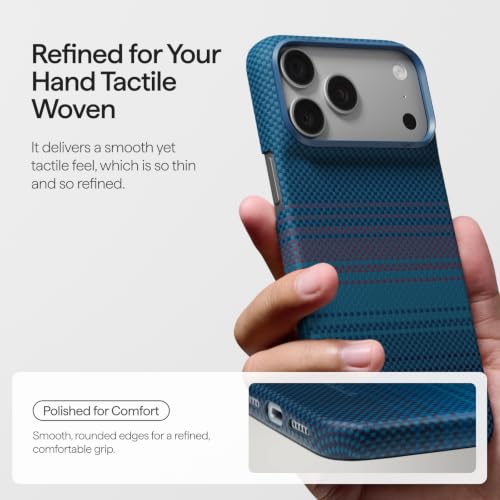 Image of pitaka for iPhone Pro Case 6.3 inch with Caseless Feeling, Midnight