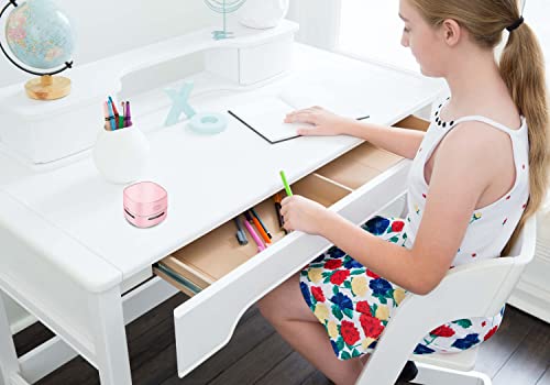 Image of ODISTAR Desktop Vacuum Cleaner, Mini Table dust Sweeper Energy Saving,High Endurance up to 400 mins,360º Rotatable Design for Keyboard /Home /School /Office (Pink Charging)