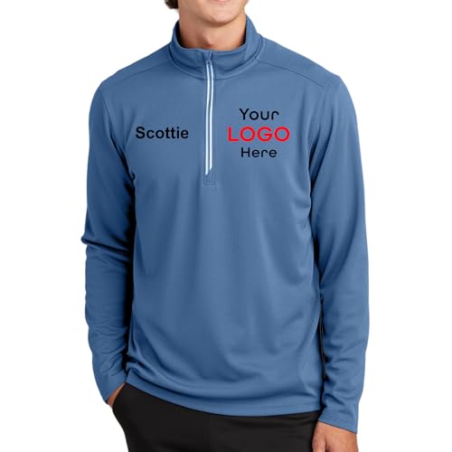 Custom Sport-Wick Textured 1/4-Zip Pullover - Design Your Own Logo, Text, or Design (ST860)