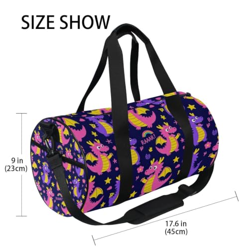 Bolsa de viaje ligera unisex con compartimento interno de dragones 4