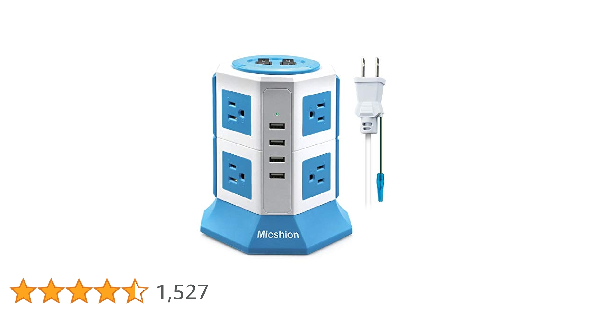 あおくん専用　2口 Amazon.co.jp: Micshion 電源タップ タワー式 コンセント 2つの