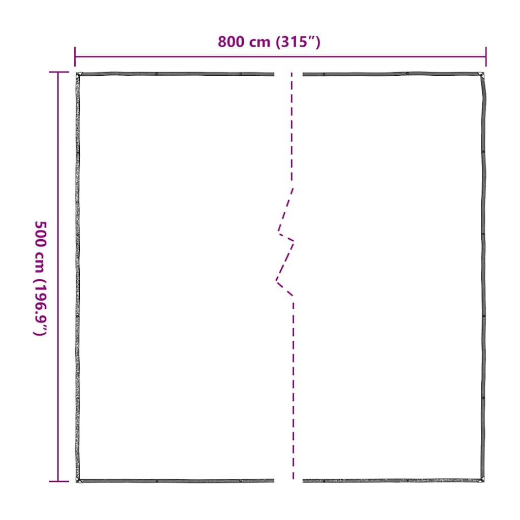 vidaXL Lona Transparente con Ojales Polietileno 5x8 m, Lona Transparente, Lona Transparente de Alta Resistencia, Lona Transparente, Lona Transparente