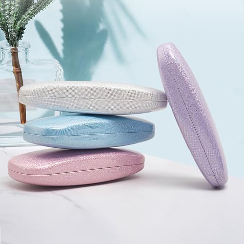 Image of ABAJI Eyeglasses Case Kids Students Reading Glasses Organizer Hard Shell Lint Lining Snap Close Men Women Boys Girls