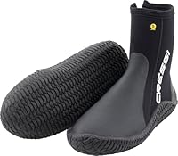 CRESSI Unisex-Adult Reeftech Boots 5mm M (40/41 EU) 5 mm Schwarz Neoprenstiefel mit Doppeltem Futter, ideal für Wassersport