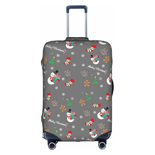 Travel Luggage Cover Christmas Snowman Gift Xmas Tree Sock Gift Fashion Washable Baggage Suitcase Protector Fit For Luggage X-Large