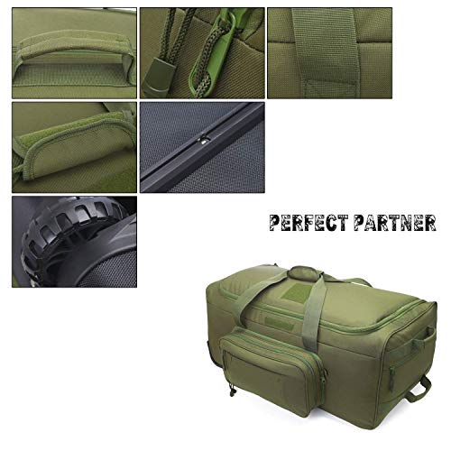 ARMYCAMO Rolling Loadout Luggage Bag with Wheels,Hockey Bag, Duffle Bag with Rollers,124L X-Large Heavy Duty Oversized Storage Bag,Tactical Wheeled Deployment Trolley Camping Bag