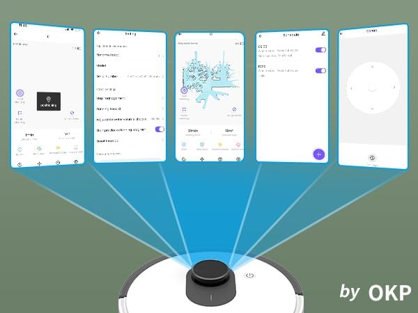 Screenshots of the OKP Life mobile application interface