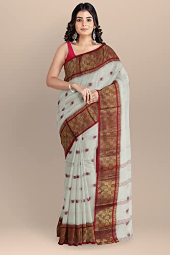 Image of Woven Tangail Pure Cotton Saree