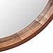LYYYXGYP Round Wood Mirror 24 Inch Farmhouse Wall Mirror Wooden Framed Brown Circle Mirror for Bathroom