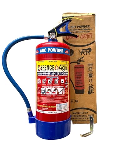 Image of ABC Powder Type 6 Kg Fire Extinguisher (Red) | ISI Certified | Suitable for Home, Office, Car, Kitchen, Shops & Industrial Use