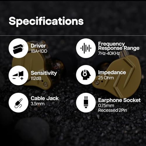 Image of Linsoul KZ ZSN PRO X Dual Driver 1BA+1DD Hybrid Metal Earphones HiFi in-Ear Monitor with Detachable 2Pin Cable, Zin Alloy Panel (with Mic, Gold)