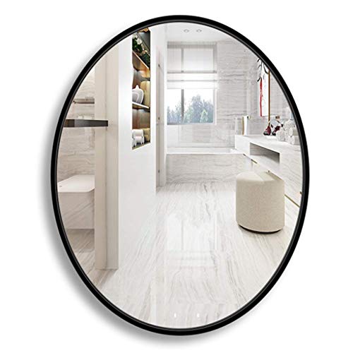 Kücheks Espejo de Pared con Marco de Madera Moderno Ovalado Panel de Vidrio Flotante contemporáneo Espejos de vanidad montados en la Pared Vanidad, Dormitorio o baño
