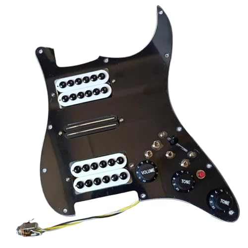 配線済みピックガードピックアップ ロードされた ST HSH ピックガード高出力ハムバッカーピックアップマルチ 4 シングルカットスイッチ 20 トーンエレキギターピックアップ(A)