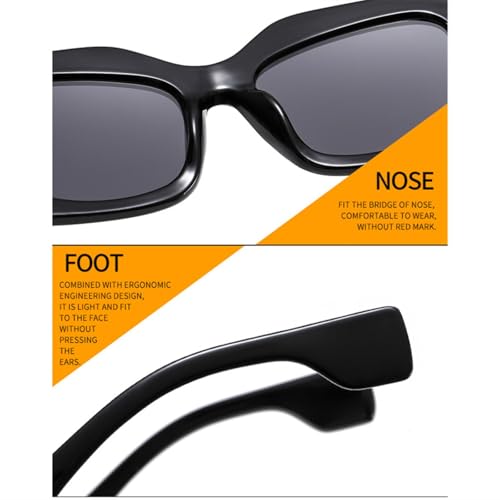 Lunettes de soleil œil de chat transparentes UV400 pour un style d'été chic - 3