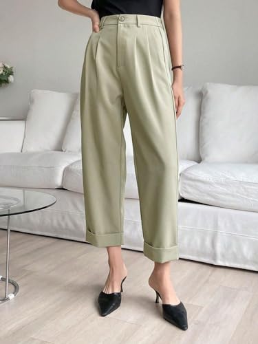 Image of KOTTY Women's Cotton Blend Cross Pocket Solid Trousers