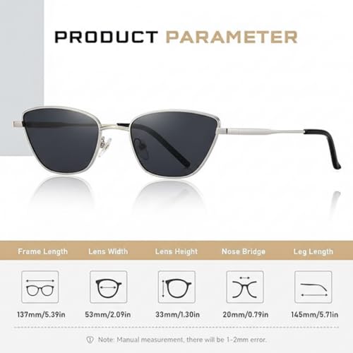 Image of Diamond Shape Cat Eye Women's Sunglasses Lightweight Frames Provide Uv Protection,Small Metal Frames Making Them Ideal For Everyday Wear.,Non-Polarized