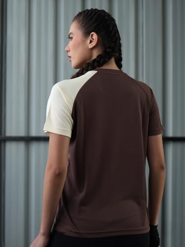 Image of CHKOKKO Gym Tshirt for Women Workout Activewear Regular Fit T Shirt for Woman Round Crew Neck Half Sleeves Best for Sports and Outdoor Activities