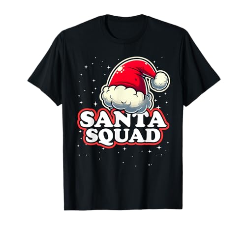 Retro Christmas Santa Squad, Viaje de compras, Familia, Grupo Camiseta