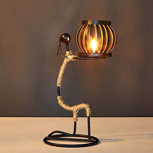 Image of LIFEHAXTORE Iron Candle Holder | Handmade Figurines | Home Decor Accessories (Multicolor, Pack of 1)