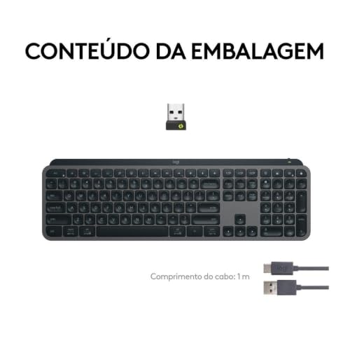 Image of Logitech MX Keys S Wireless Keyboard, Low Profile, Fluid Precise Quiet Typing, Programmable Keys, Backlighting, Bluetooth, USB C Rechargeable, for Windows PC, Linux, Chrome, Mac - Graphite