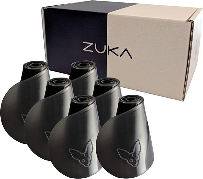 ZUKA Original Cape Seal - Ultimate Neckline Protection - Dry, Comfortable, Sanitary and Safe Choice for Salons - Set of 6, Black, One Size