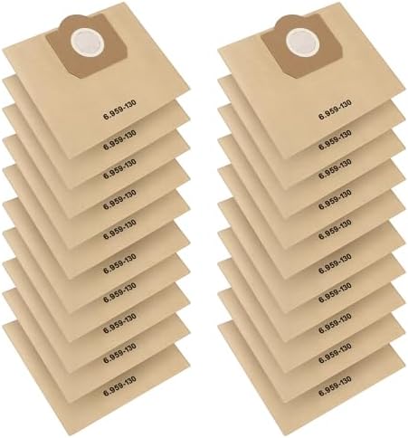 Plutoos WD3 Sacchetto Per Aspirapolvere Per Karcher 6.959-130.0 Sacchetti Filtro In Carta Sacchetto 1629 - Foto 4
