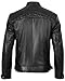 fjackets Real Lambskin Leather Biker Jacket — Quilted Cafe Racer Zip Up Moto Leather Jackets For Men | [1100094] Johnson Black, L