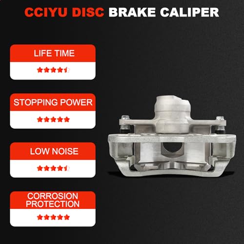 Image of cciyu Front Right Disc Brake Caliper Assembly with Bracket 18B5069 | For Ford For Focus L4 2.0L 2008-2011, For Ford For Focus L5 2.5L 2010-2011