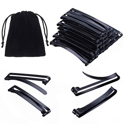 Fanrel Pack of 36 Metal Hair Barrettes Clips No-slip Grip Stay Tight Barrettes for Girls and Women, Black