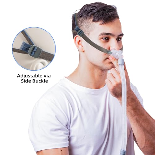 Image of Upgraded CPAP Headgear Strap Compatible with Airfit P10 / N30, Replacement Headgear for AirFit N30, Comfort Elastic Adjustment Straps P10 Headgear, Quick-fit Design Airfit N30i Headgear (Blue)
