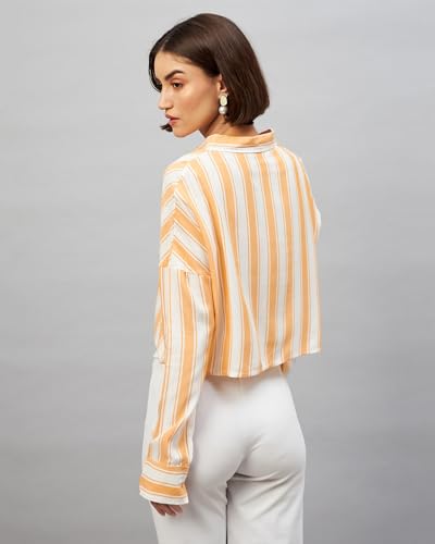 Image of Chimpaaanzee Women Drop Shoulder Crop Shirt
