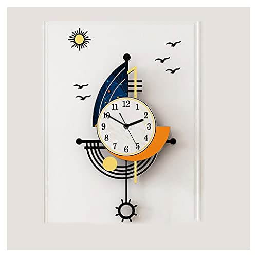 Horloge murale pour la maison facile à lire et silencieuse taille L pour le salon