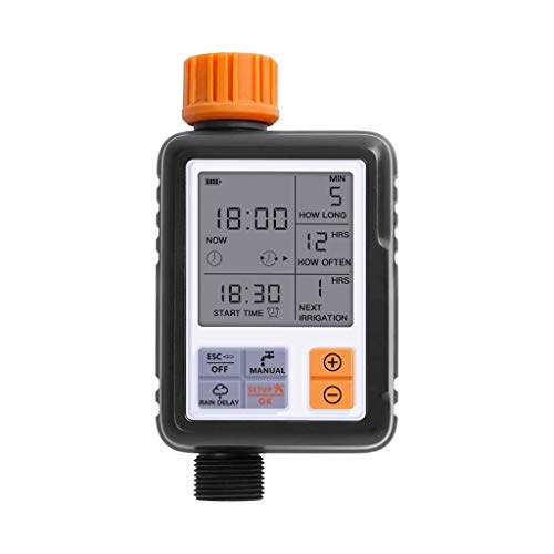 Contrôleur d'arrosage de jardin extérieur programmable avec écran LCD haute précision