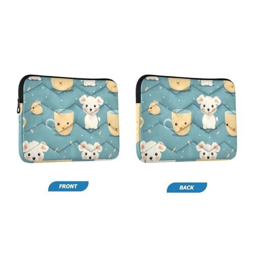 Funda para portátil de 13-14 pulgadas con diseño Tea Cup Dog miniatura 2