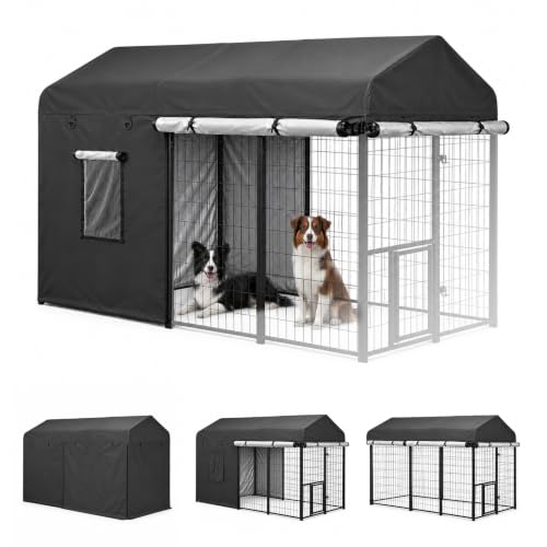 ROOMTEC 8 x 4 FT Outdoor Dog Kennel Cover, Full Side Cover (Cover Only)
