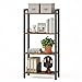 Produktbild VASAGLE Regal, Bücherregal, Standregal, DVD-Regal, mit 4 Ebenen, Büroregal, offene Ablagen, für Büro, Wohnzimmer, Schlafzimmer, Küche, 24 x 40 x 107 cm, vintagebraun-tintenschwarz LLS099B01