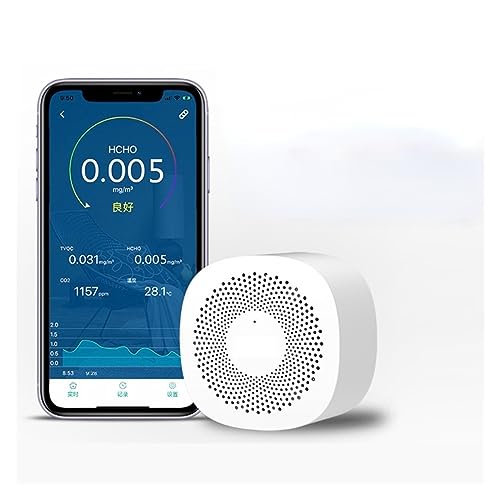 Sensor de medidor de CO2, Monitor de calidad del aire, probador de aplicación de teléfono, Monitor de formaldehído, dióxido de carbono, probador de temperatura, Detector de Gas,Excelente Sensibilidad