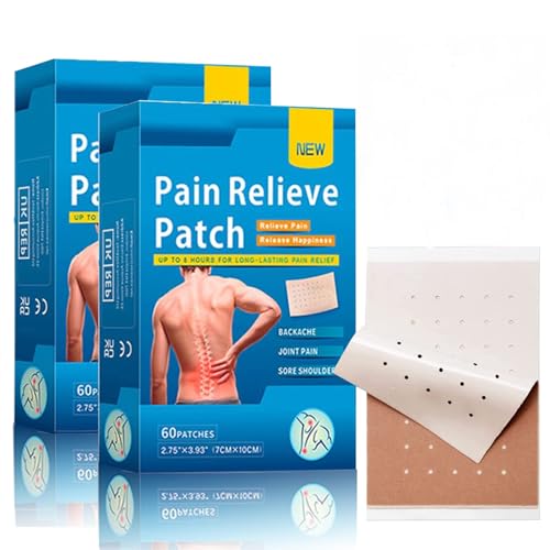 Pain Patches Heat Patches Larger Size 120 PCS Pain Plaster 12 Hours Long-Lasting for Back Knee Joint Muscle Neck Shoulder Pain 7 * 10cm
